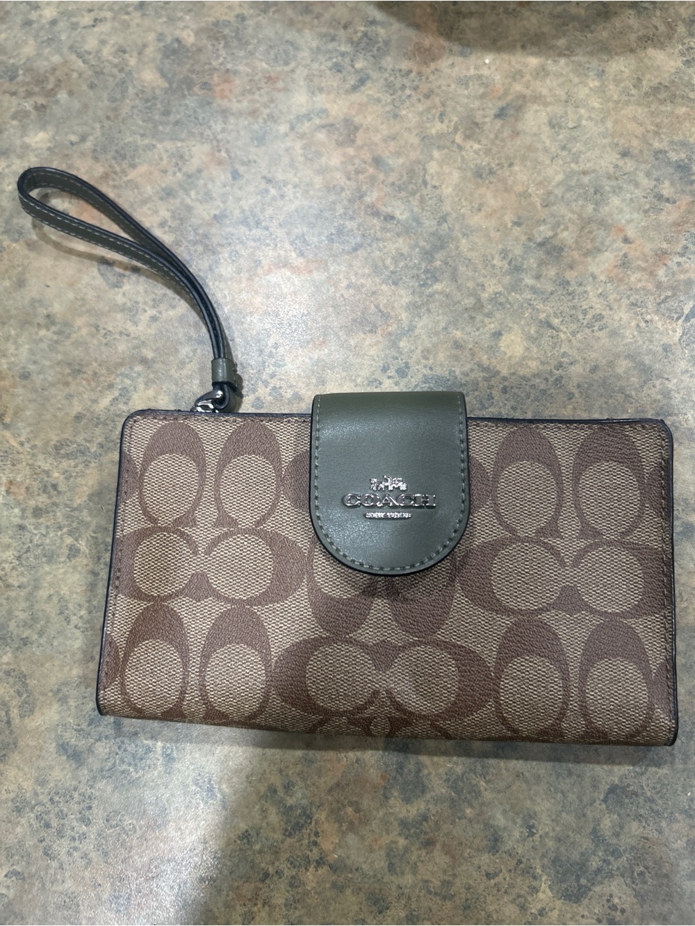 Coach Signature Canvas Phone Wallet / Wristlet